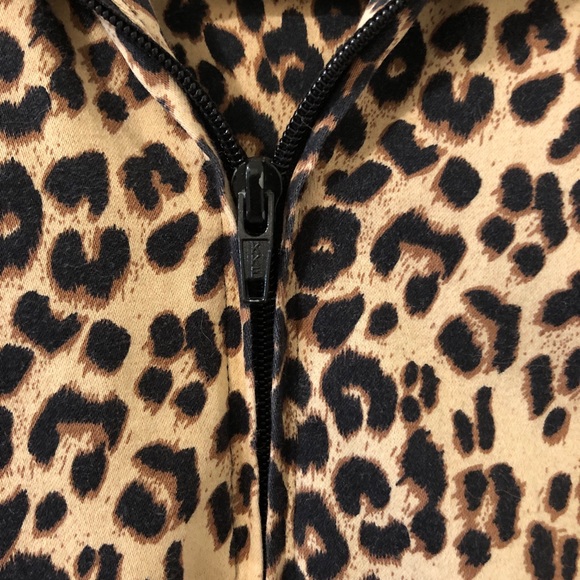 Vintage Leopard Print Zip Up Shirt - Picture 5 of 6